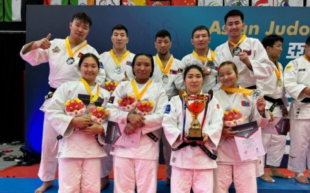 ЖҮДО БӨХИЙН АЗИ ТИВИЙН АВАРГА ШАЛГАРУУЛАХ ТЭМЦЭЭНЭЭС 3 АЛТ, 3 МӨНГӨ, 5 ХҮРЭЛ МЕДАЛЬ ХҮРТЛЭЭ