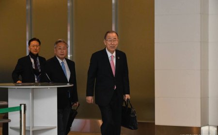 НҮБ-ЫН НАЙМ ДАХЬ ЕРӨНХИЙ НАРИЙН БИЧГИЙН ДАРГА БАН ГИ МҮН МОНГОЛД ИРЛЭЭ