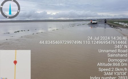 ЧОЙР-САЙНШАНД ЧИГЛЭЛИЙН 449-450 ДАХЬ КИЛОМЕТРТ ЗАМ ЭВДЭРЛЭЭ