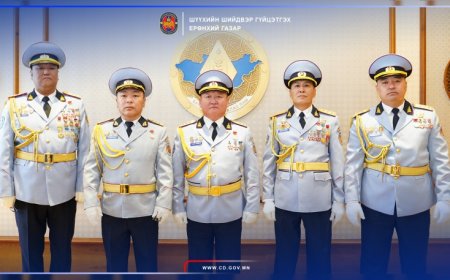 Шүүхийн шийдвэр гүйцэтгэх байгууллагаас таван "Хурандаа" цолтон төрлөө