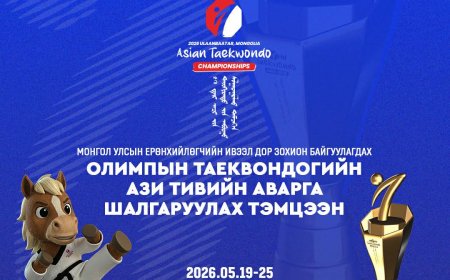 ОЛИМПЫН ТАЕКВОНДОГИЙН АЗИ ТИВИЙН АШТ ЭХЛЭХЭД 4 ХОНОГ ҮЛДЛЭЭ